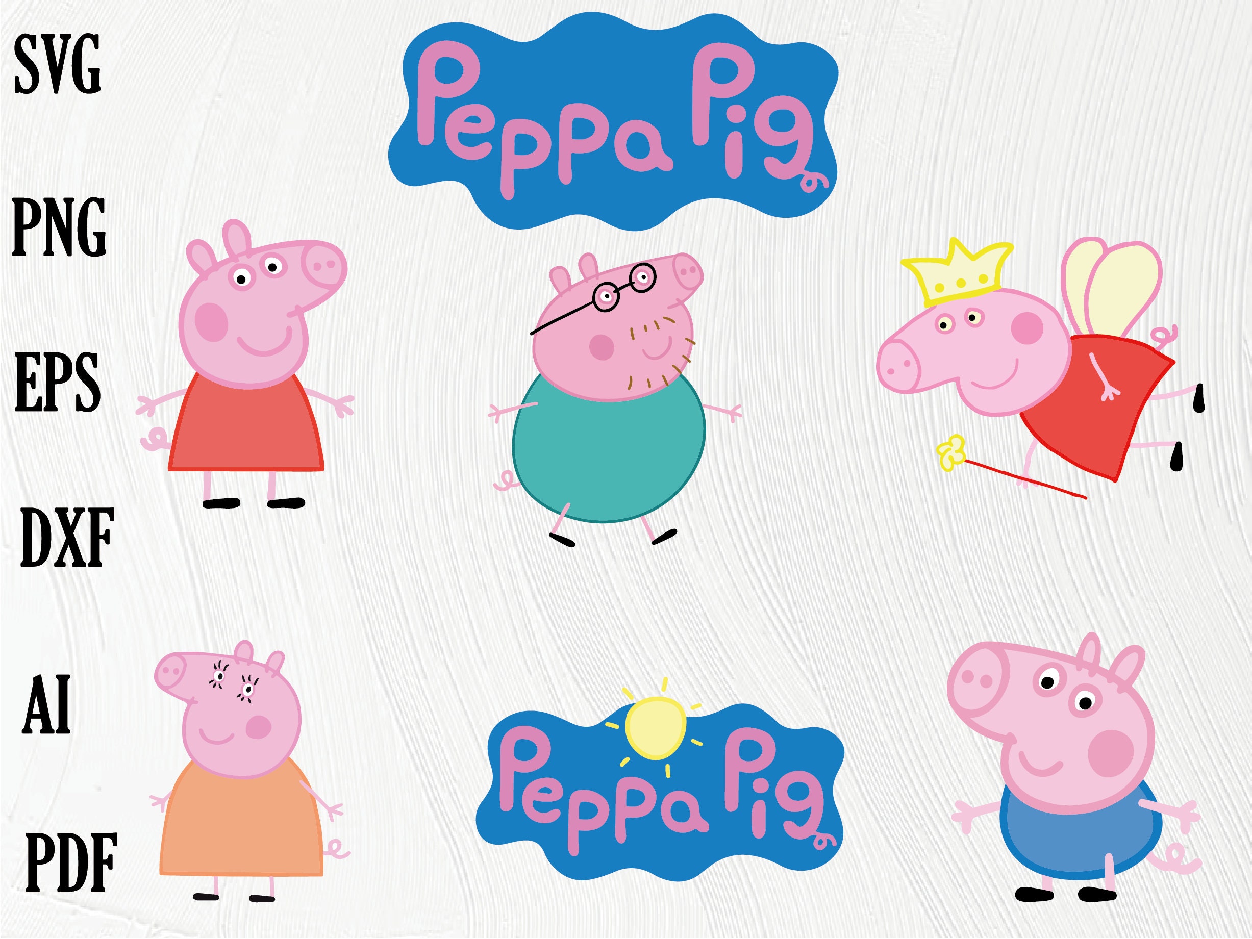 Peppa Pig SVG Bundle layered Svg Instant Download Files For Cricut Peppa Pig SVG Bundle layered Svg Instant Download Files For Cricut