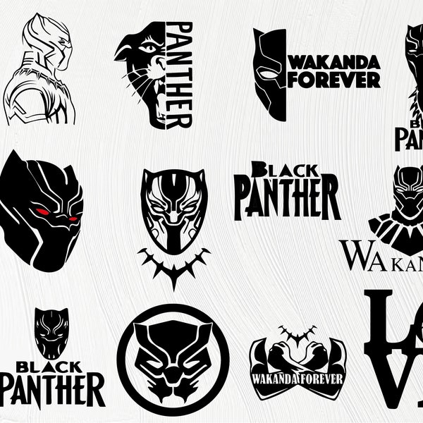 Black Panther SVG Bundle - Wakanda Forever - Perfect Cut File For Cricut - Digital Downloads - Svg Png Dxf Eps Pdf - Printable Vector Art!