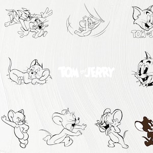 Tom Jerry Stencil - Etsy