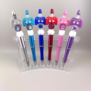 Bolígrafos para jugadores / Bolígrafos para videojuegos / Decoración de oficina para jugadores / Bolígrafo focal / Bolígrafo con cuentas para mando de juegos