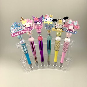 Bolígrafos con personajes / Bolígrafos agitadores / Bolígrafos Focal / Delatreasures / Bolígrafos con purpurina / Sanrio / Bolígrafos con cuentas