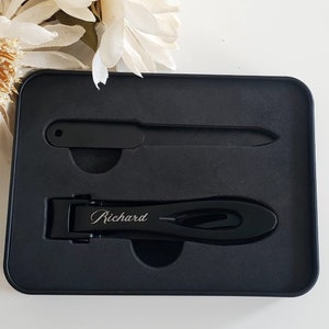 Personalized Wide Jaw Nail Clipper Set: Heavy Duty Stainless Steel