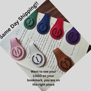 Personalized Leather Magnetic Bookmark, round headed Book marker for fathers, teachers and booklovers
