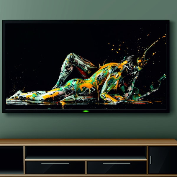 Samsung TV Frame 3D Art - Rainbow of Love/TV Frame Painting/Abstract Style/Digital Painting for Room Decor