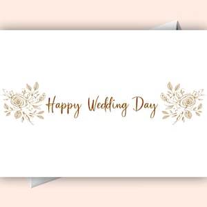 "Happy Wedding Day Digital Card - Elegante Grußkarte für Brautpaar-Download ""Happy Wedding Day""."
