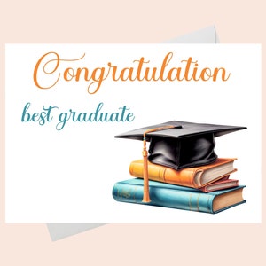 Gefeliciteerd beste afgestudeerde/afstudeerkaart/afstudeerfelicitatiekaart/gefeliciteerd afgestudeerde