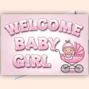 Carte numérique de bienvenue pour bébé | Carte d'anniversaire mignonne de bébé | Téléchargement instantané