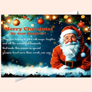 Digitale dochterkaart Merry Christmas - Feestelijke nieuwjaarswens voor je dochter
