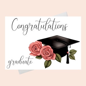 Carte de félicitations pour l'obtention du diplôme/Carte de remise de diplôme florale/Carte de félicitations pour l'obtention du diplôme/Carte de remise des diplômes.