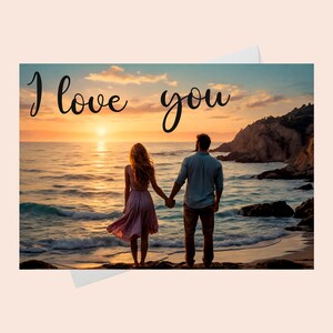 Tarjeta de "Te amo"/Descarga digital/Tarjeta de declaración de amor/Tarjeta para ella, Tarjeta para él, Imprimible/Tarjeta imprimible