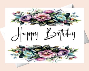 Old English Co. Tarjeta De Feliz Cumpleaños Para Prima – Tarjeta De Cumpleaños Para Regadera «Wonderful Cousin» – Mariposas De Lámina Dorada Y Flores Coloridas – Regalo De Cumpleaños Para Ella