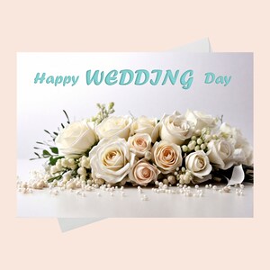 Floral Wedding Day Card 2/DIGITAL Download/Printable Wedding Card/Printable Wedding Greeting Card/Printable Card
