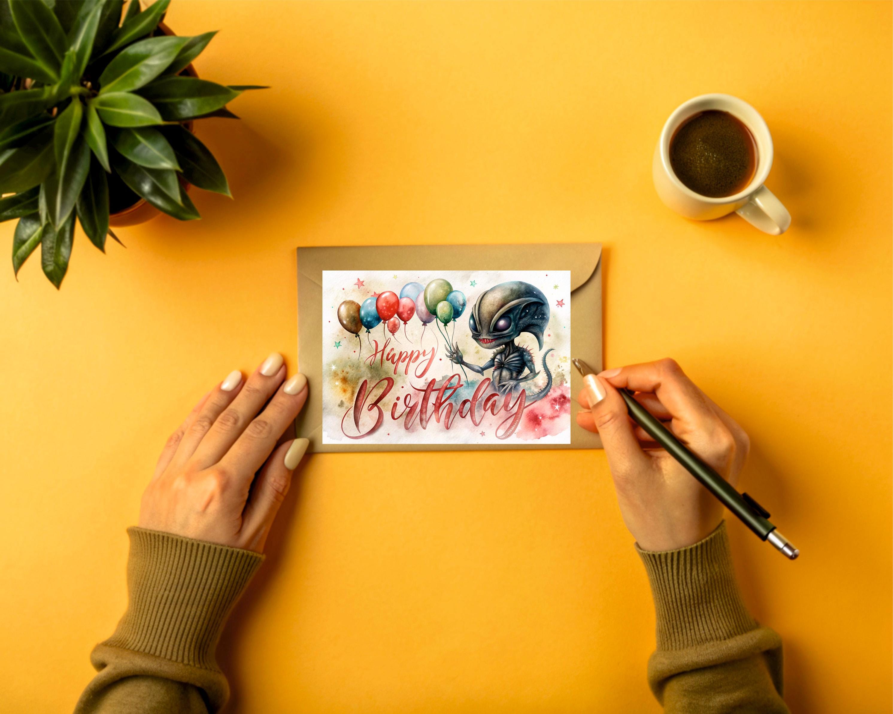 Happy Birthday Card Alien - Xenomorph /digital Download