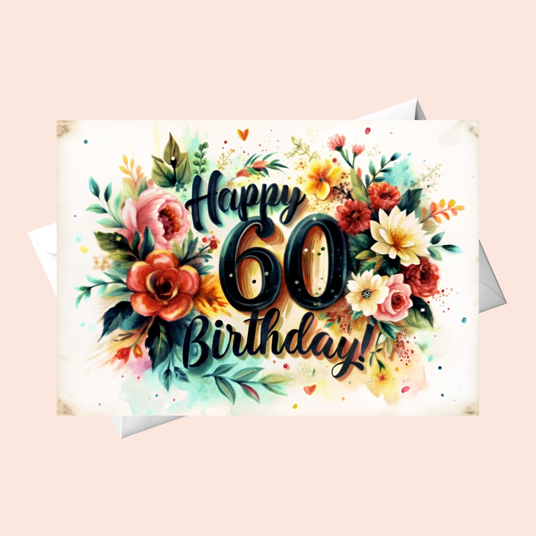 Biglietto di auguri per il 60° compleanno di un uomo di colore, biglietto di auguri