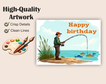 Liif Biglietto D'Auguri Pop-Up 3D Con Barca Da Pesca – Per Pensionamento, Festa Del Papà, Compleanno Uomo, Pescatore, Con Busta E Messaggio - 2
