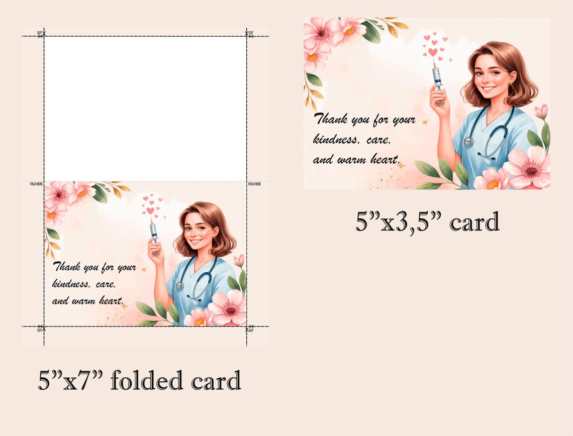 Thank You Nurse Card PDF – Appreciation Printable - Etsy