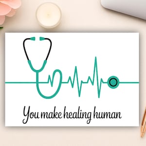 Printable Thank You Card for Doctor – Digital Healthcare Appreciation Card – Instant Download