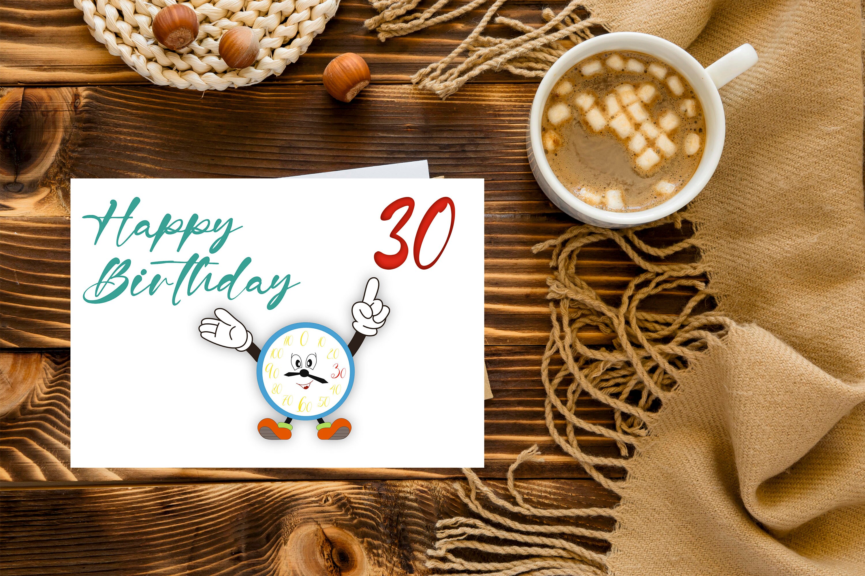 Thirty Birthday Card / Digital Download / Printable Birthday Card With ...