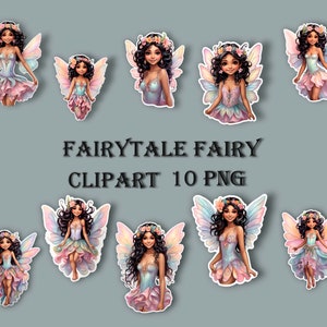 Clipart set Fairytale fairy 10 PNG/Fantasy clipart PNG/Digital fairy clipart/Cute fairies PNG