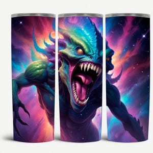 Alien Xenomorph 20oz Tumbler Wrap per sublimazione - Design del bicchiere ispirato alla fantascienza