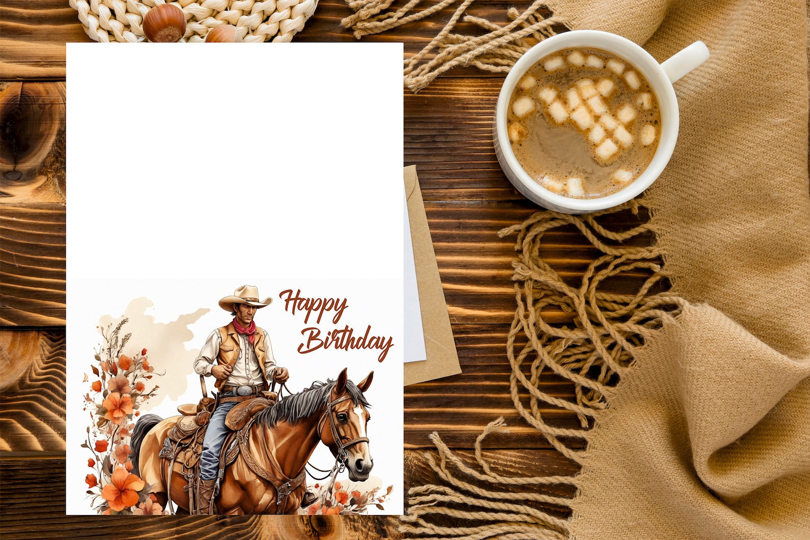 Printable Kids Cowboy Birthday Card