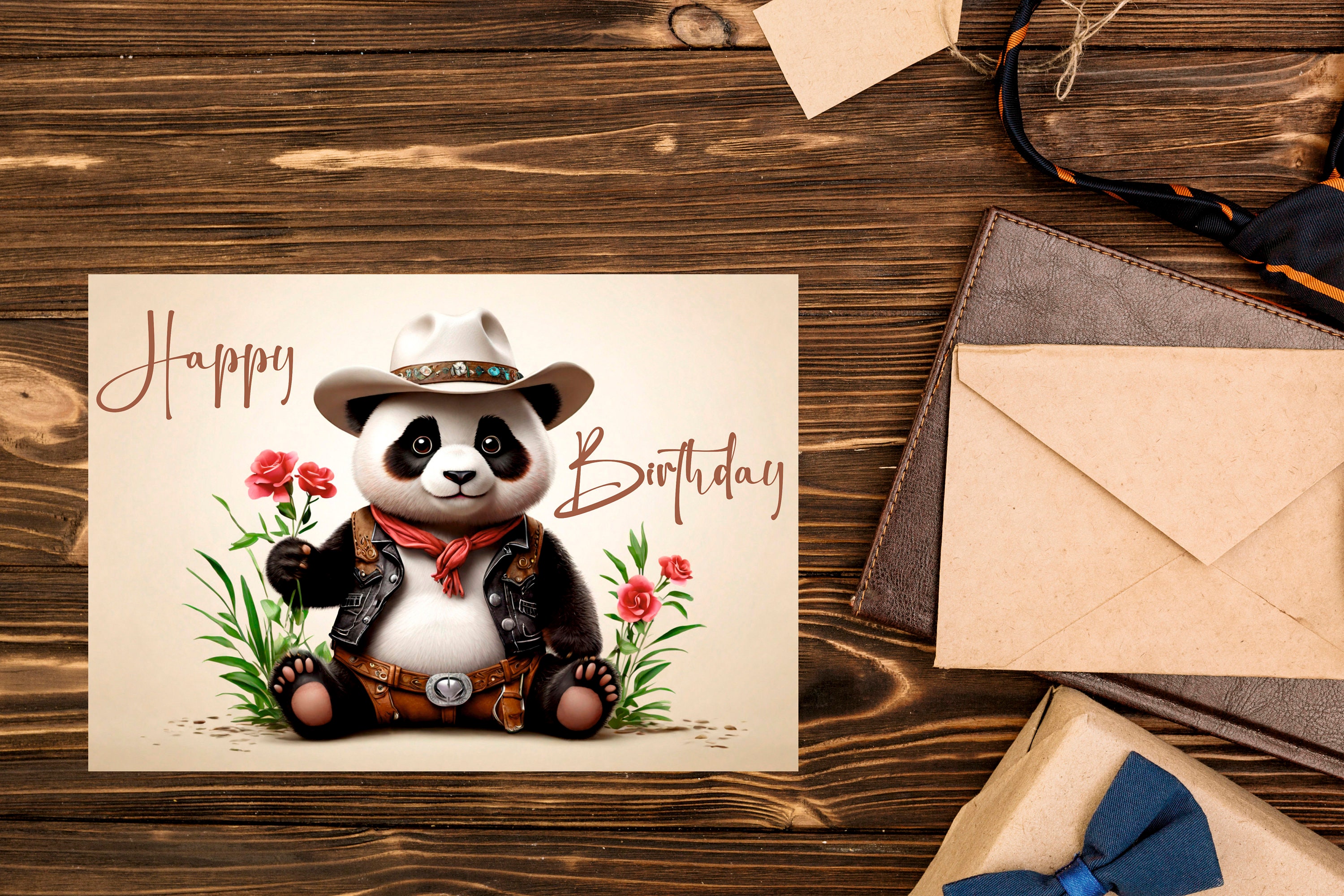 Happy Birthday Card Funny Panda/digital Download/panda Bear Birthday ...