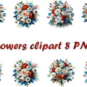 Beautiful bouquets of flowers clipart 8 PNG/Creative clipart/Digital clipart PNG