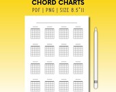 Blank Guitar Chord Charts: Printable Tab Paper (PDF, PNG)