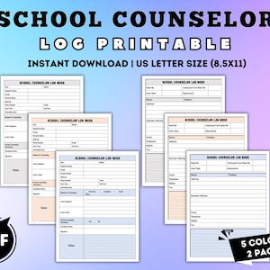 Schulratgeber-Tagebuch: Sitzungstracker, druckbar & ausfüllbar (PDF, PPT, PNG)