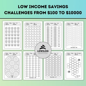 Low Income Savings Challenge Printable, Money Saving Challenge, A5 Mini Savings Challenge Tracker Printables, Savings Tracker