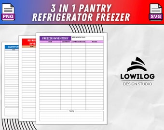 Food Inventory Tracker Pages Printable, Pantry Inventory, Freezer ...