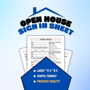 Real Estate Open House Sign-In Sheet (PDF & JPG)