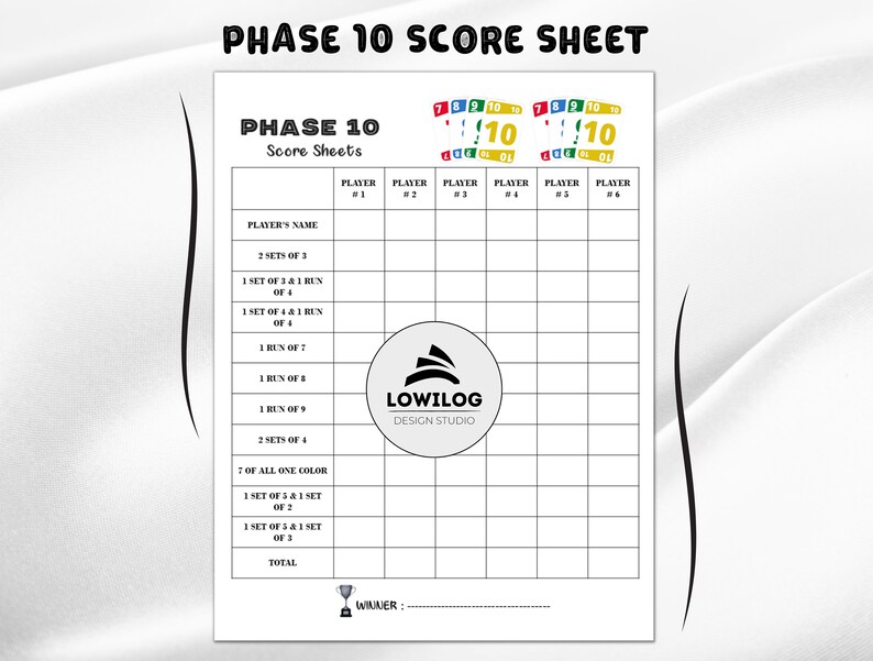 Phase 10 Score Sheet Phase 10 - Il 794xN.5765649596 Irit 