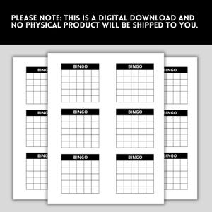 Bingo Sheet Template: Customizable Party Game (PDF, PNG, Canva) - Etsy
