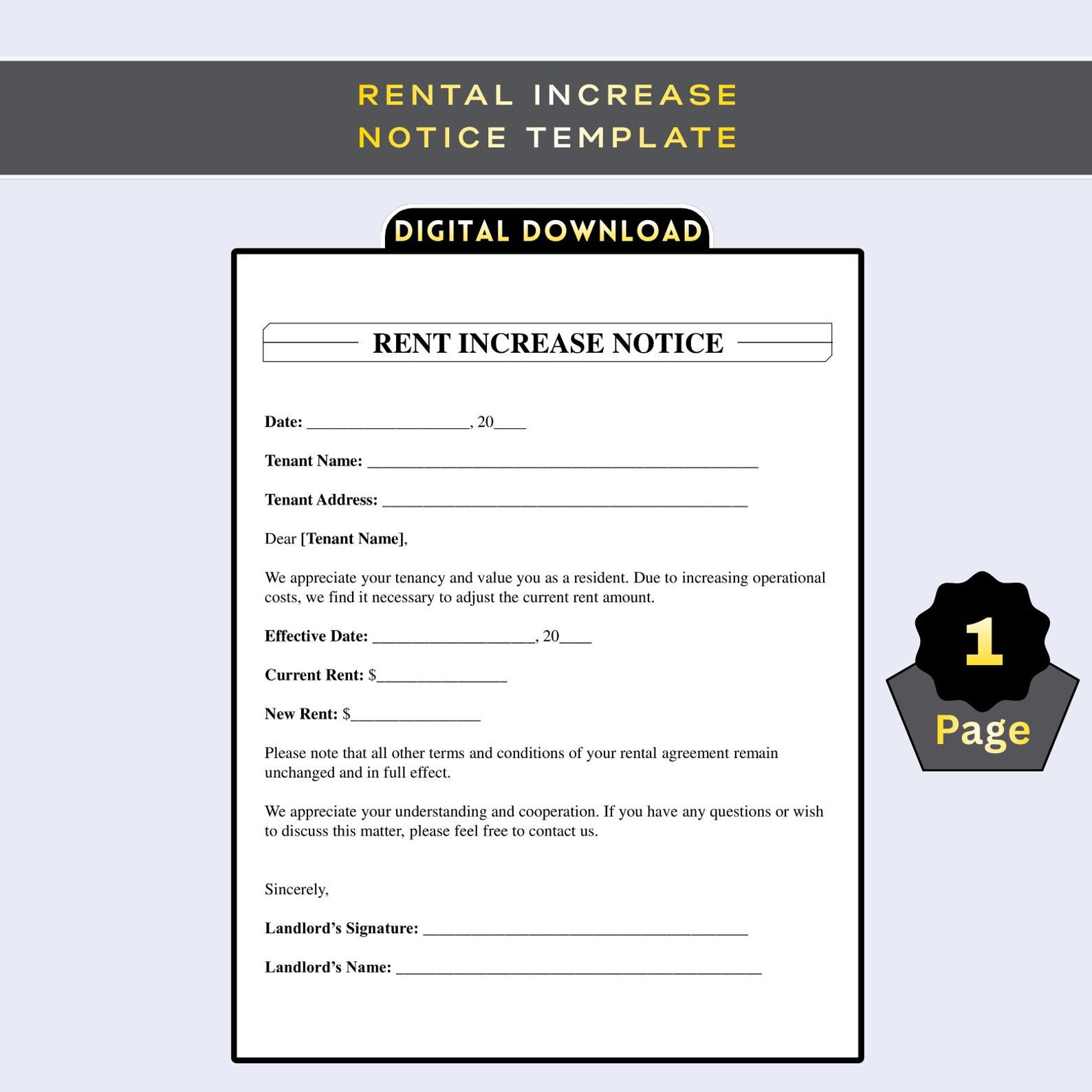 Alberta Rent Increase Form.pdf Rental Increase Notice Template, Landlord Tenant Form (PDF PNG PPT) - Etsy