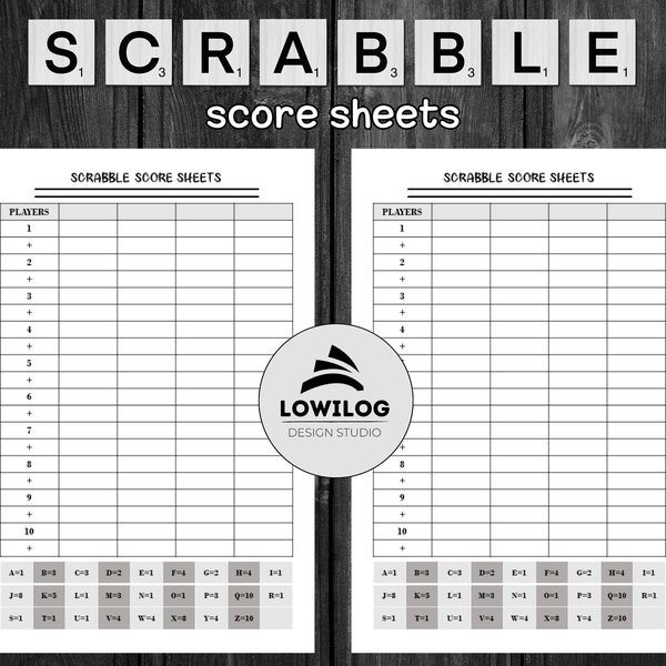 Scrabble Score Sheets Etsy Australia
