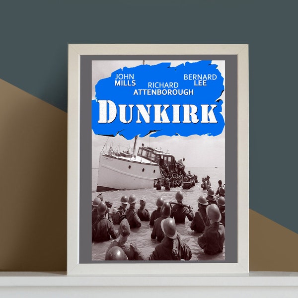 Digital download of a Vintage War Movie Poster - Dunkirk