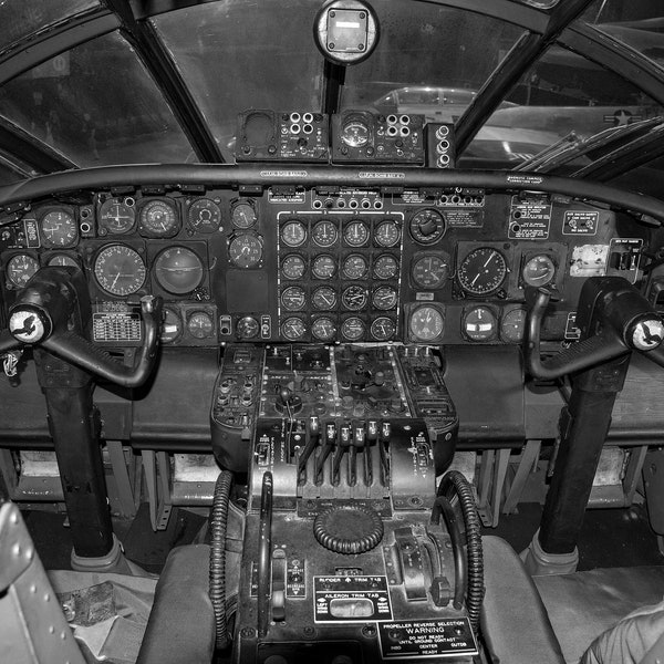 Digital download image of a Convair B36 bomber Cockpit/Flightdeck