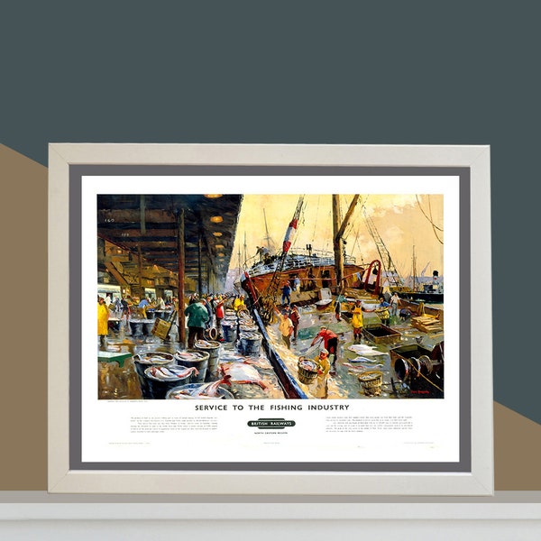 Digital download of the Vintage British Railway Poster - Fishing Industry