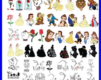 240 Beauty and The Beast Svg bundle, Beauty and The Beast png, Beauty and The Beast svg- PNG-SVG-DXF