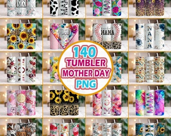 140 Mega Bundle Tumbler Wraps for 20 oz Sublimation Tumbler Bundle for Women, Floral Tumbler Cowhide Leopard Glitter Mothers Day Png