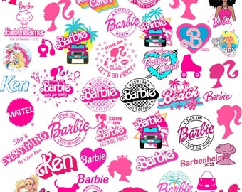 Paquete Barbi svg, Logotipo rosa, Paquete Barb svg, chicas svg, Archivos svg para cricut, Chica Svg, Pegatina Clipart, Archivos Svg, Imágenes Prediseñadas de archivos Png