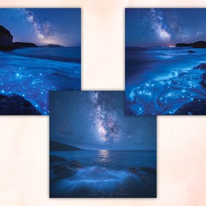 38 Magical Starry Night Digital Papers, Night Sky Texture Background ...