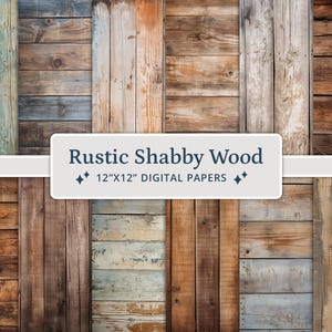 39 papeles digitales con fondo de madera desgastada y rústica, fondos de madera desgastada, fondo digital de madera rústica, paquete de papel de madera desgastada