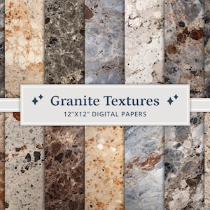 25 papeles digitales con texturas de granito, texturas de granito, fondos de granito, papel digital de piedra de granito, fondo con textura de piedra