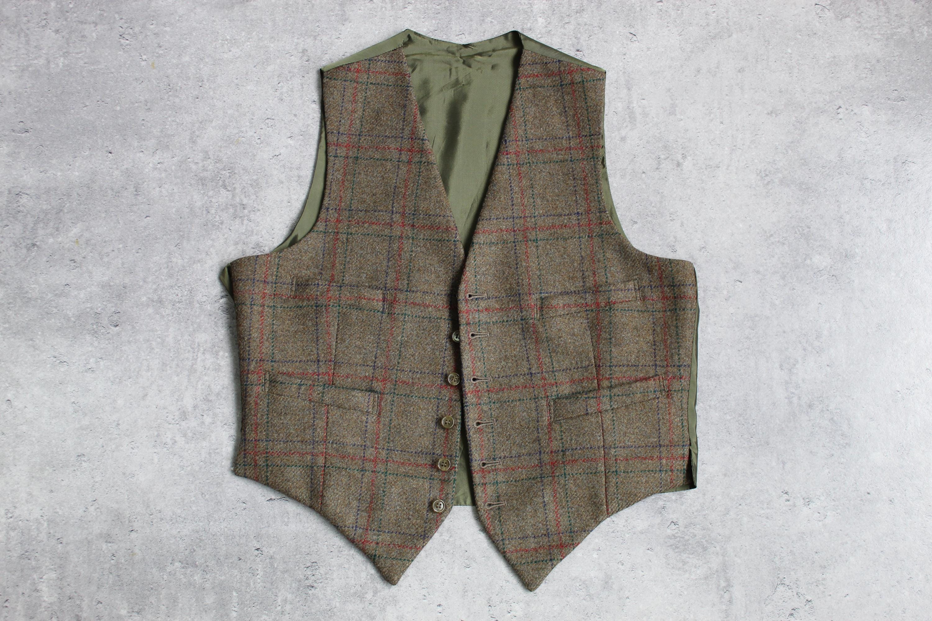 Gilet donna solo davanti taglia unica Tattersall. Spettacolo, sella Gilet donna solo davanti taglia unica Tattersall. Spettacolo, sella