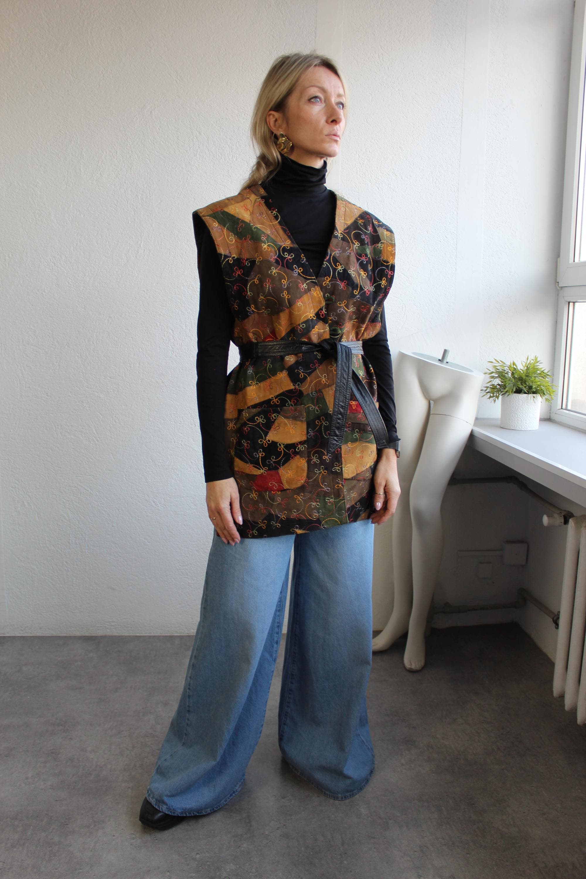 Multicolored suede jacket - Etsy 日本