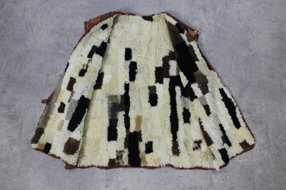 60s Suede Vest Shearling Brown Patchwork Leather … - image 4