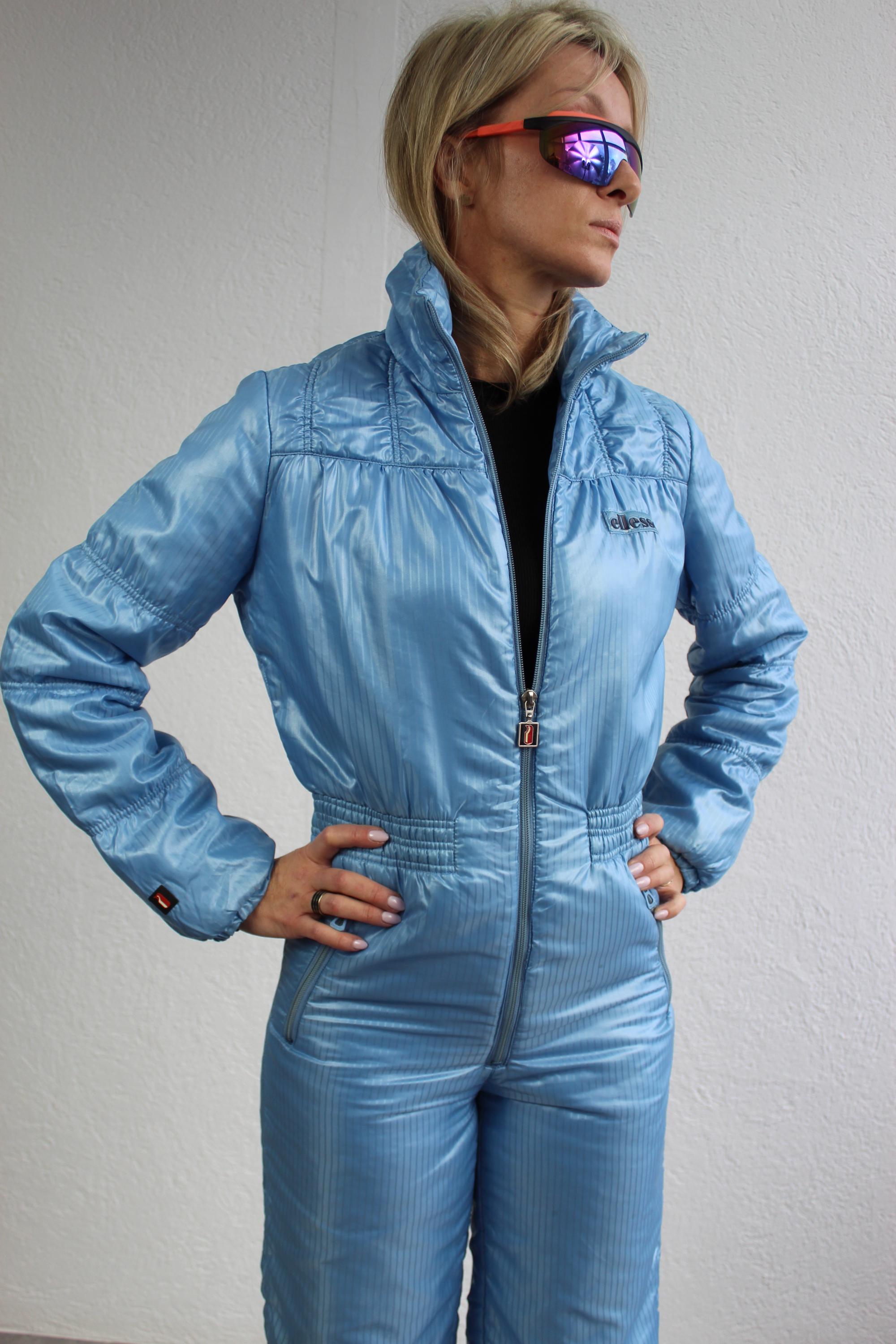 Vintage 80s 90s Navy blue Ellesse Ski Suit Super Racing Gear M