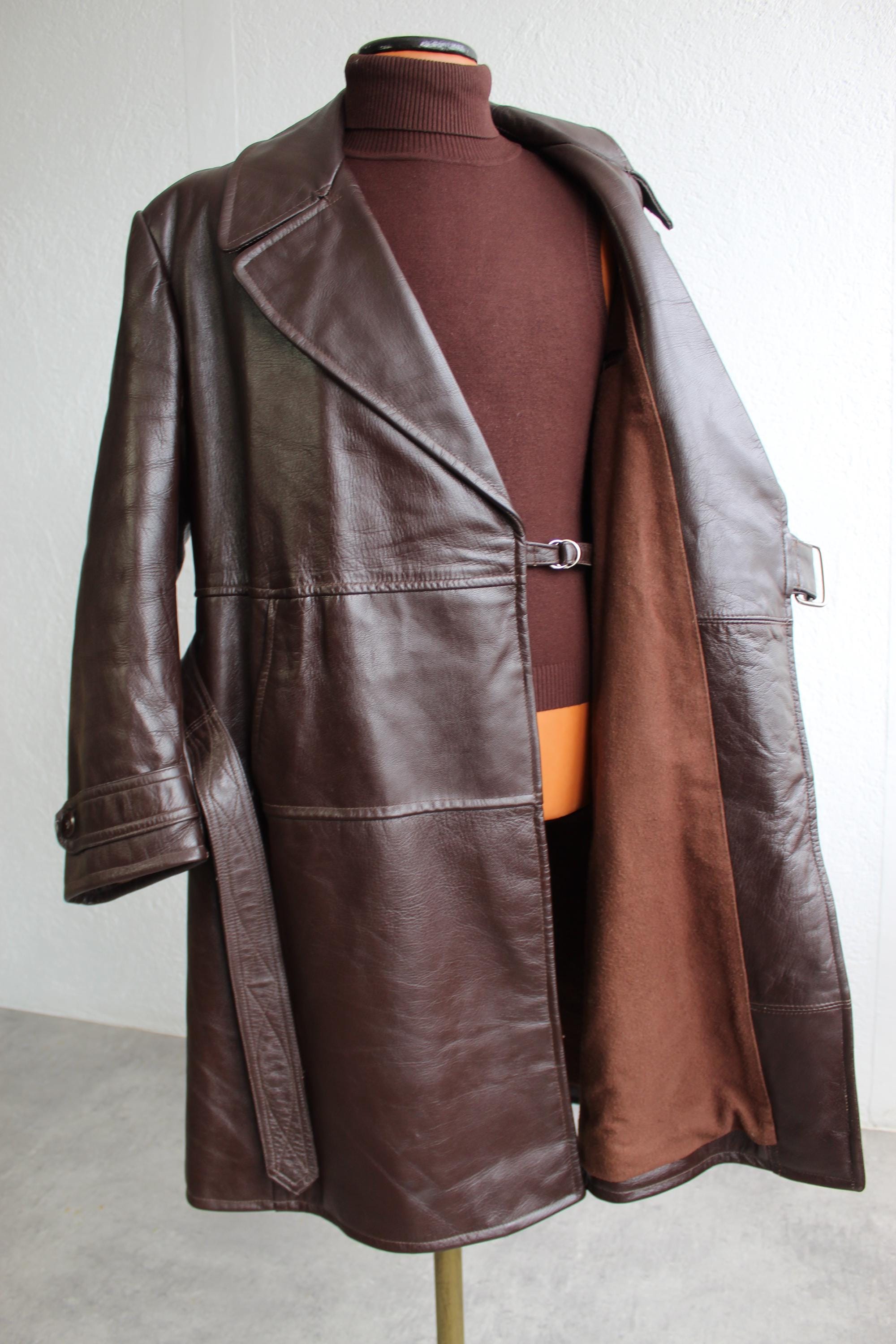 【Deadstock】40's Motor cycle coat DEADSTOCK 40s Vintage Motorcycle Coat Brown Leather Jacket 1940s
